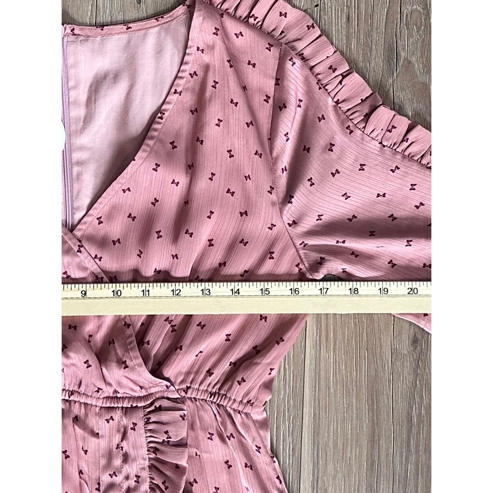 Quanta Du Soleil Parisian Bow Dress Ruffles Feminine Coquette Vintage-Romantic - Picture 3 of 7